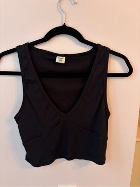Sunday Best Black V-Neck Cropped Tank